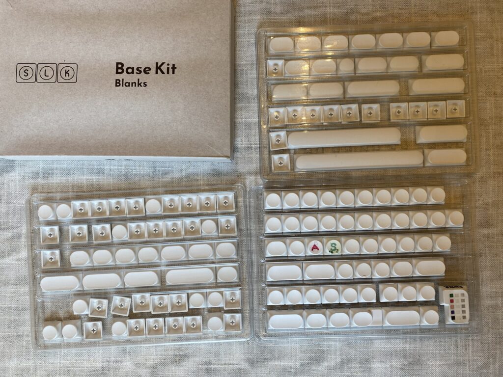 SLK blank keycap set - white with three caps damaged